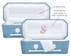 66 Inch Blue Faux Lambskin Child Casket