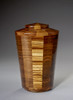 Small Almighty Black Walnut and Zebrawood Wood Cremation Urn