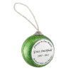 Always in Our Hearts Green Glitter Memorial Holiday Tree Ornament