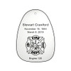 Firefighter Memorial Wind Chime Cremation Urn with Engraving - Amazing Grace