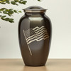 American Flag Slate Enameled Metal Cremation Urn - Engravable