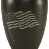 American Flag Slate Enameled Metal Cremation Urn - Engravable