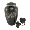 Slate Enameled Metal Keepsake Cremation Urn - Engravable