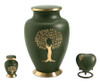 Aria Tree of Life Heart Brass Keepsake Cremation Urn