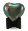 Arielle Paw Prints Raku Heart Keepsake Cremation Urn - Engravable