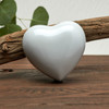 Arielle Pearl White Heart Brass Keepsake Cremation Urn - Engravable