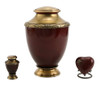 Artisan Auburn Brass Keepsake Cremation Urn