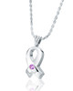 Awareness Ribbon Sterling Silver Cremation Jewelry Pendant Necklace