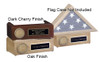 Basic Pedestal for a Flag Display Case in Vintage Oak or Dark Cherry Finish