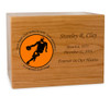 Basketball Cremation Urn - Solid Cherry Wood 1