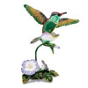 Bejeweled Flying Hummingbird And Flower Keepsake Box