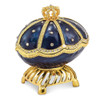 Bejeweled Majestic Royal Blue Musical Egg Keepsake Box