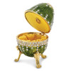 Bejeweled Regal Green Traditional Musical Egg Keepsake Box