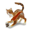 Bejeweled Tom 'N Jere Playful Cat And Mouse Keepsake Box