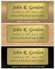 Black and Tan Flag Case Personalized Nameplate - Square Corners - 5 x 1-1/2