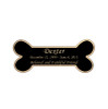 Dog Bone Nameplate - Engraved Black and Tan - 3-1/2 x 1-7/16