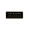 Black and Tan Engraved Nameplate - Rounded Corners - 2-3/4 x 1-1/8