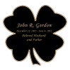 Shamrock Nameplate - Engraved Black and Tan - 3-1/2 x 3-1/2