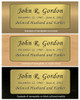 Black and Tan Engraved Nameplate - Square with Rounded Corners - 3-1/2 x 3-1/2