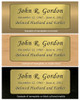 Black and Tan Engraved Nameplate - Square with Rounded Corners - 2-3/4 x 2-3/4