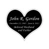 Heart Nameplate - Engraved Black and Silver - 2-3/4 x 2-3/8