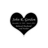 Heart Nameplate - Engraved Black and Silver - 1-7/8 x 1-5/8