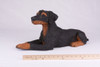 Black Tan Doberman Pincher Figurine Dog Urn - 2745