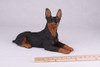 Black Tan Miniature Pincher Hollow Figurine Dog Urn - 2757