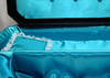 32 Inch Black with Turquoise Deluxe Pet Casket for Cat Dog Or Other Pet