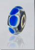 Blue Lasting Memory Bead Cremains Encased in Glass Cremation Jewelry