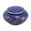 Blue Opulence Cloisonne Copper and Enamel Keepsake Cremation Urn