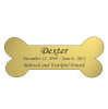 Dog Bone Nameplate - Engraved - Gold - 4-1/4 x 1-3/4