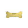 Dog Bone Nameplate - Engraved - Gold - 2-3/4 x 1-1/8