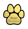 Paw Print Nameplate - Engraved - Gold - 2-3/4 x 2-3/4