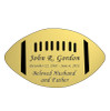 Football Nameplate - Engraved - Gold - 4-1/4 x 2-1/2