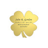 Shamrock Nameplate - Engraved - Gold - 1-7/8 x 1-7/8