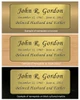 Gold Personalized Nameplate - Square Corners - 4-1/4 x 1-3/4
