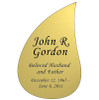 Tear Drop Nameplate - Engraved - Gold - 3-1/2 x 5-1/4