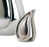 Bright Silver Tear Drop Keepsake Cremation Urn