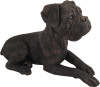 Bronze Finish Boxer - Ears Down Dog Shadow Casts Figurine Urn