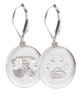 Buddies 3D Pet Paw Print / Nose Print Sterling Silver Memorial Standard Earrings