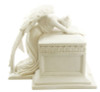 Angel of Bereavement Cold Cast White Alabaster Cremation Urn