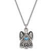 Angel with December CZ Birthstone Stainless Steel Cremation Jewelry Pendant