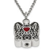 Angel with January CZ Birthstone Stainless Steel Cremation Jewelry Pendant