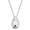 Antiqued Teardrop Sterling Silver Memorial Jewelry Necklace