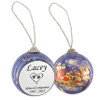 Cat Paw Prints in Heart Santa and Sleigh Memorial Holiday Tree Ornament