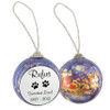Cat Paw Prints Santa and Sleigh Memorial Holiday Tree Ornament
