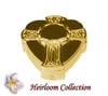 Celtic Warrior Cross And Shield Photo Locket Cremation Jewelry in 14k Gold Plated Sterling Silver