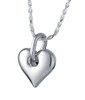 Center Heart Sterling Silver Cremation Jewelry Pendant Necklace