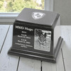 K-9 Service Dog Photo Black Granite Ark Pet Cremation Urn
